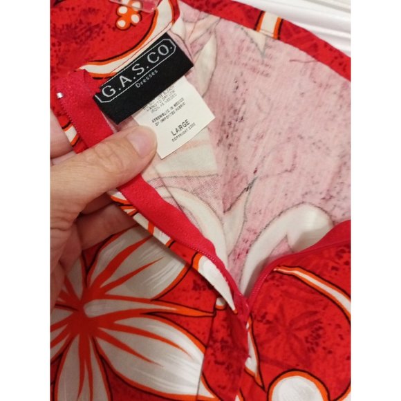 Women's G.A.S. CO. Vibrant Tropical Floral Print Skirt Zip Closure Large - Picture 5 of 5